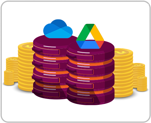 Want to save big on storage expenses? BluSync can be your best choice. With Parablu's innovative integration with storage platforms like OneDrive and Google Drive, you can significantly reduce your total cost of ownership (TCO) without compromising on security.