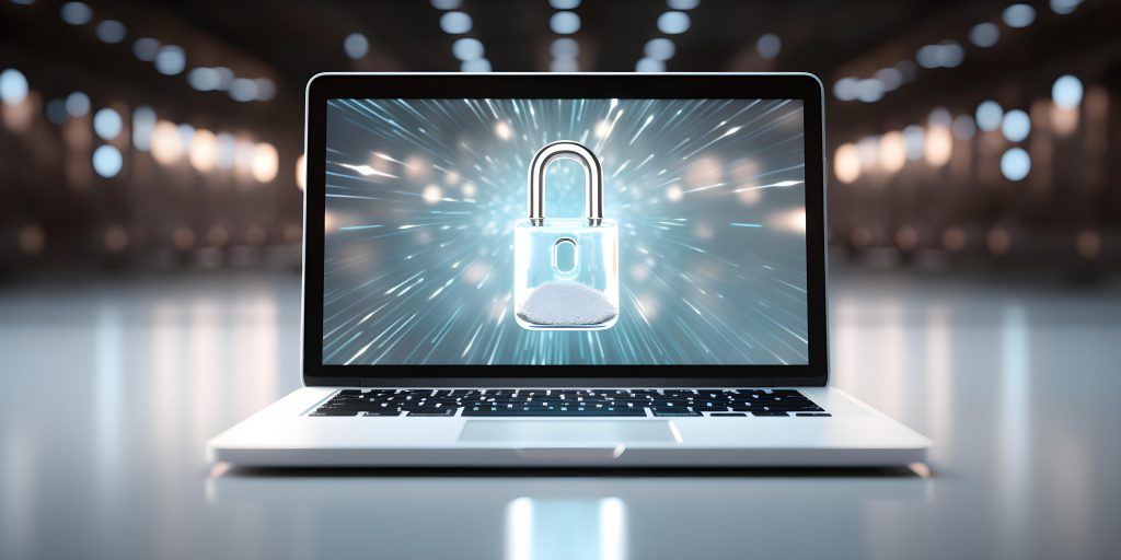 symbolism-cyber-security-data-protection-through-white-background-laptop-digital-padlock-concept-cyber-security-data-protection-symbolism-white-background-technology